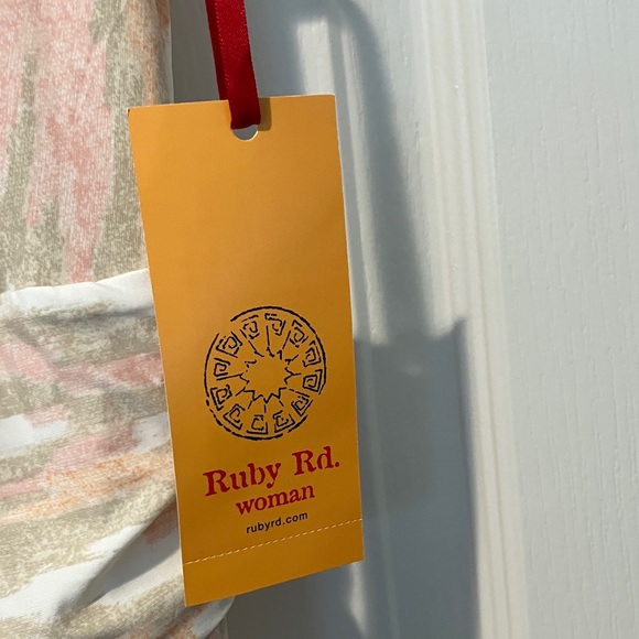 Ruby Rd. Pink and Cream Patterned Dress - Picture 5 of 6